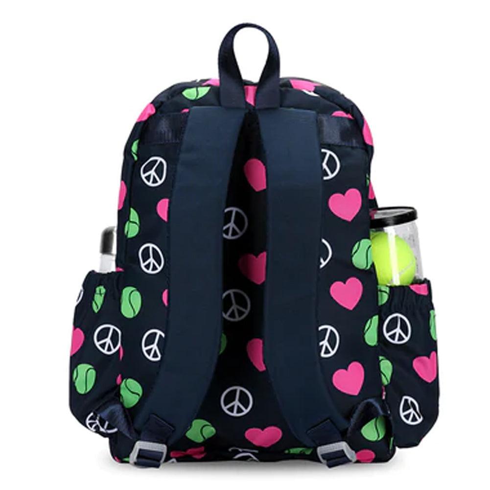 Juniors' Big Love Tennis Backpack Peace Love Tennis Gifts AME AND LULU