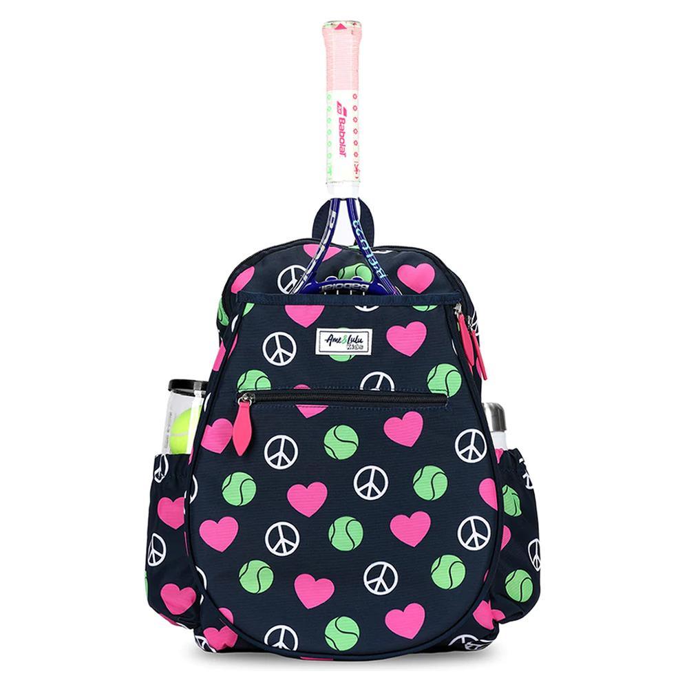 Juniors' Big Love Tennis Backpack Peace Love Tennis Gifts AME AND LULU