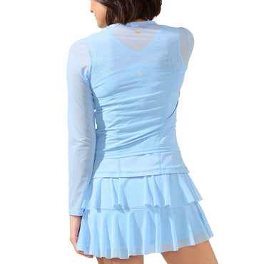 Women`s Breezy Mesh Long Sleeve Tennis Top Bouquet BOBBE