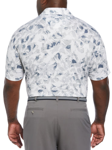 Big & Tall All Over Tie Dye Palm Print Polo