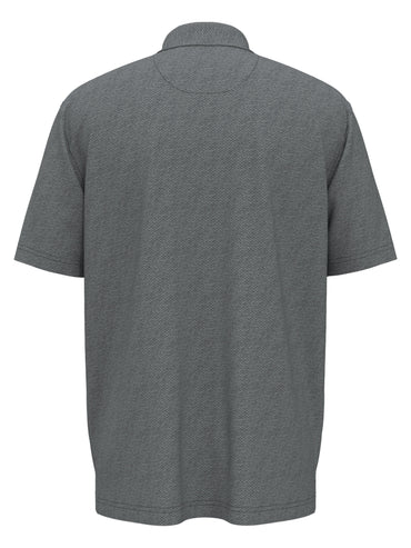 Big & Tall Heather Geo Print Golf Polo