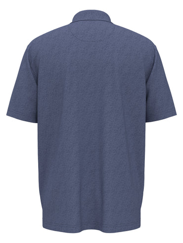 Big & Tall Heather Geo Print Golf Polo