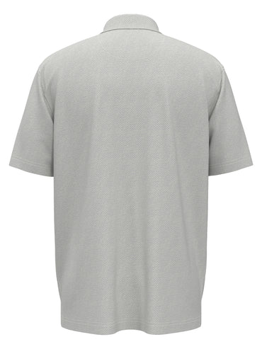 Big & Tall Heather Geo Print Golf Polo