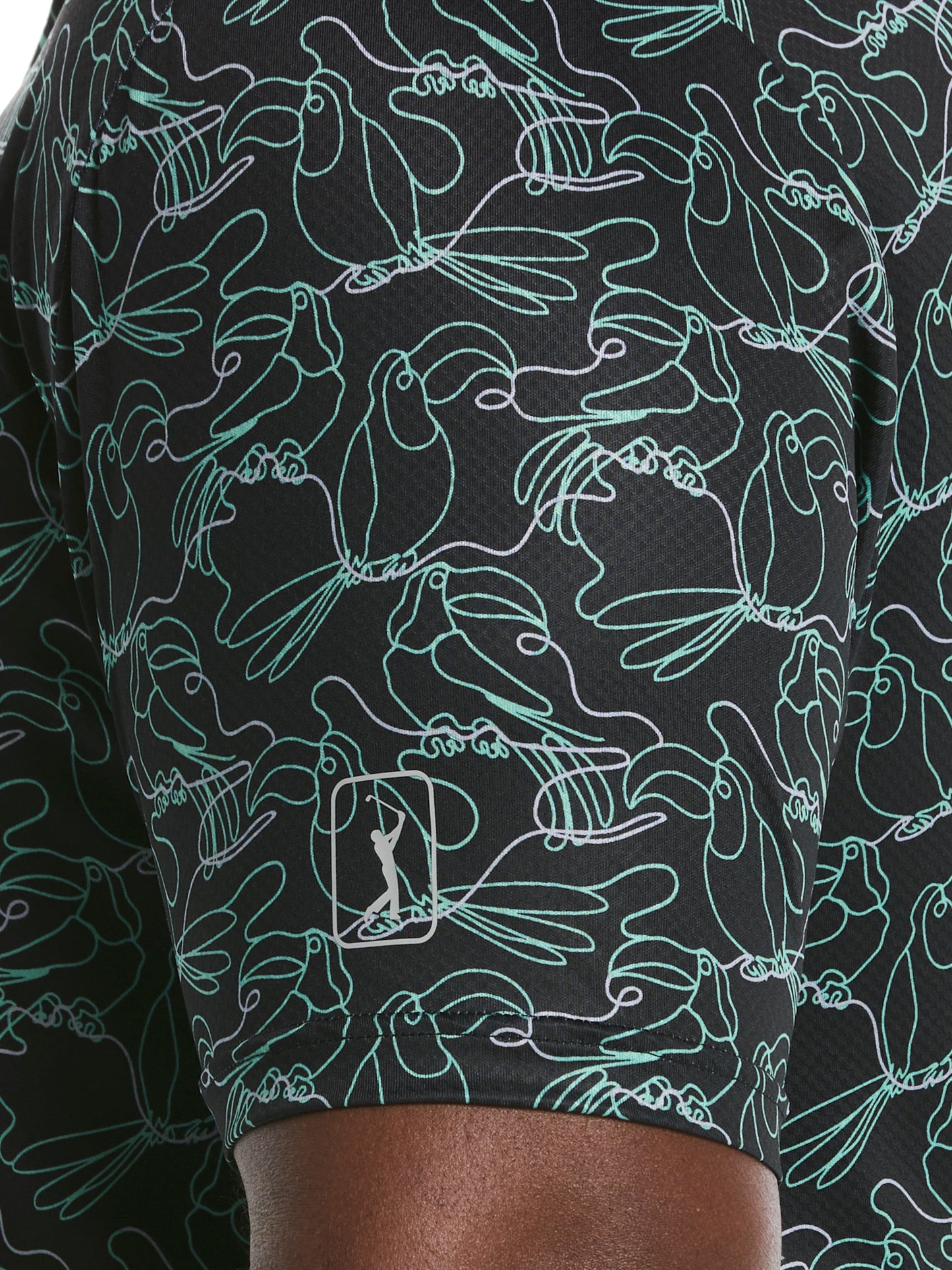 Big & Tall Linear Toucan Print Golf Polo
