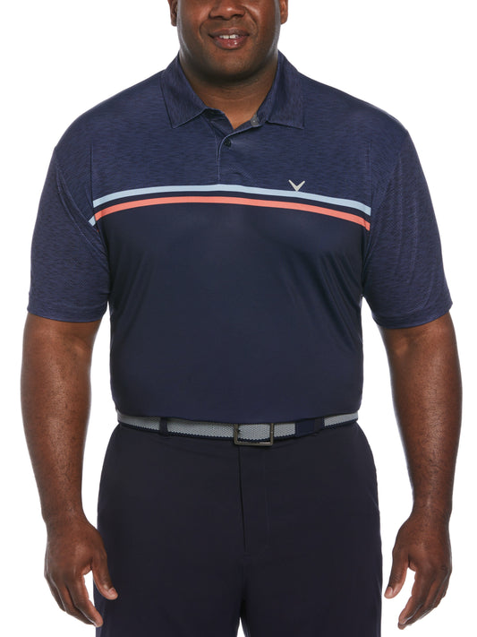 SMU SS ENG. PRINTED SD BLOCK POLO (Peacoat) 