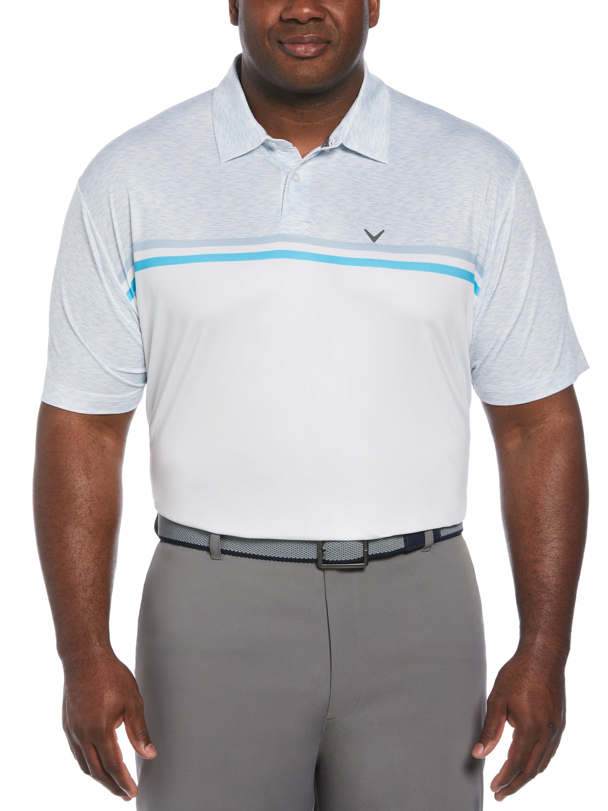 SMU SS ENG. PRINTED SD BLOCK POLO (Bright White) 