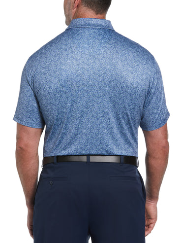 Big & Tall Short Sleeve Stretch Performance Confetti Geo Print Polo