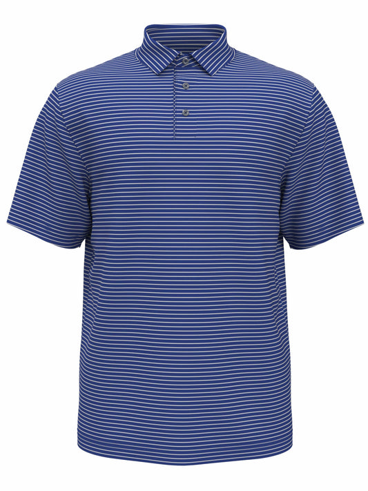 Big & Tall Yarn Dyed Feeder Stripe Golf Polo