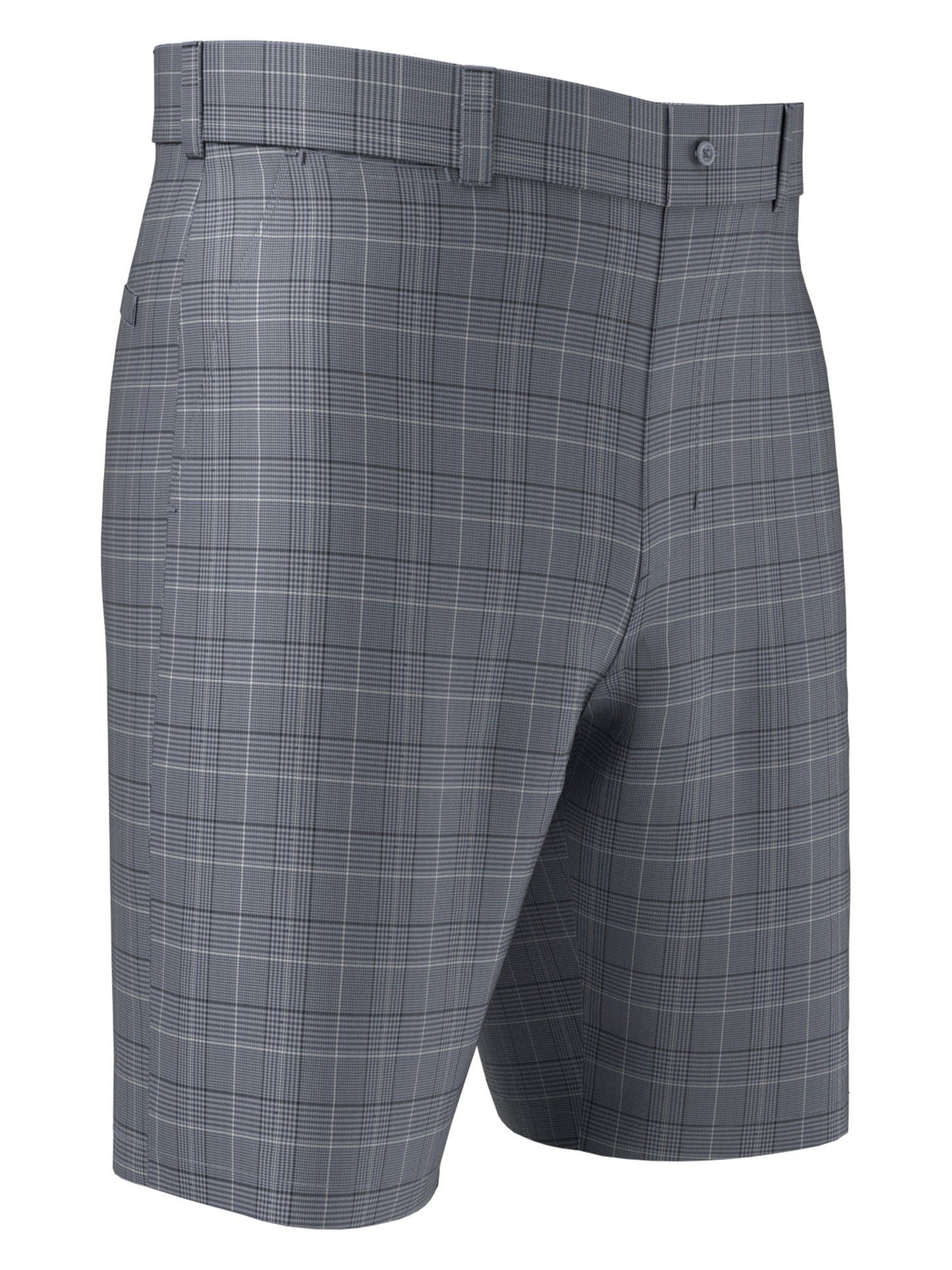 Boys 7" Flat Front Plaid Print Golf Short