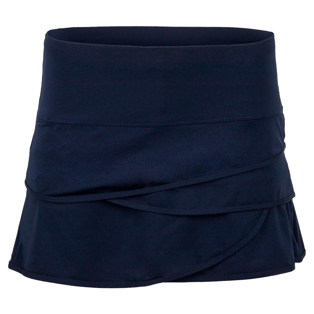 Women's Scallop Tennis Skort Midnight Womens Apparel LUCKY IN LOVE Blue S