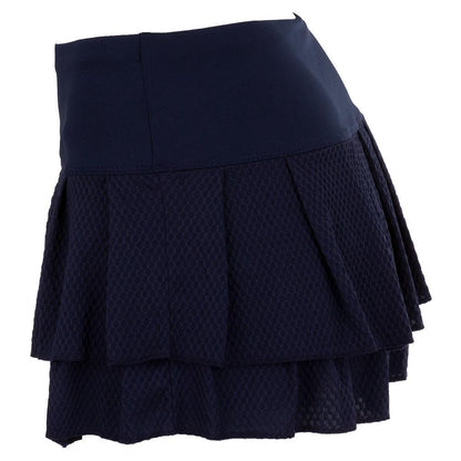 Women's Wavy Pleat Tier Tennis Skort Midnight Womens Apparel LUCKY IN LOVE