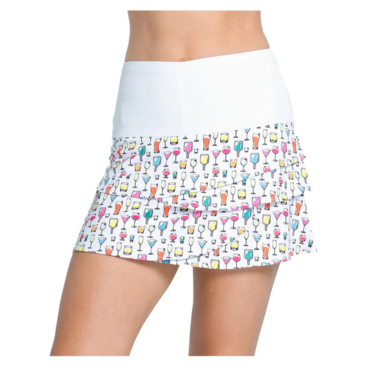 Women`s High Spirits Scallop 14 Inch Pickleball Skort Multicolor LUCKY IN LOVE S
