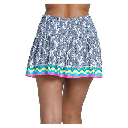 Women`s Hippy Smocked 14 Inch Tennis Skort Multicolor LUCKY IN LOVE