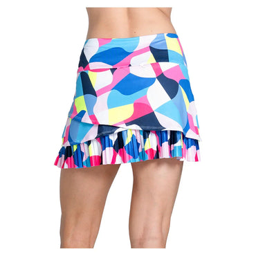 Women`s Paddle Groove 14.5 Inch Pickleball Skort Multicolor LUCKY IN LOVE