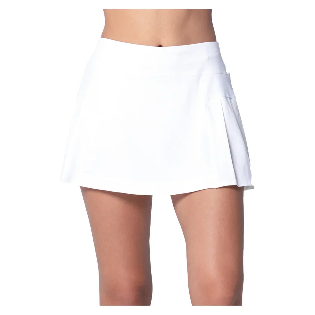 Women`s Team Feelin` Young Pleat Tennis Skort LUCKY IN LOVE XS 110_WHITE