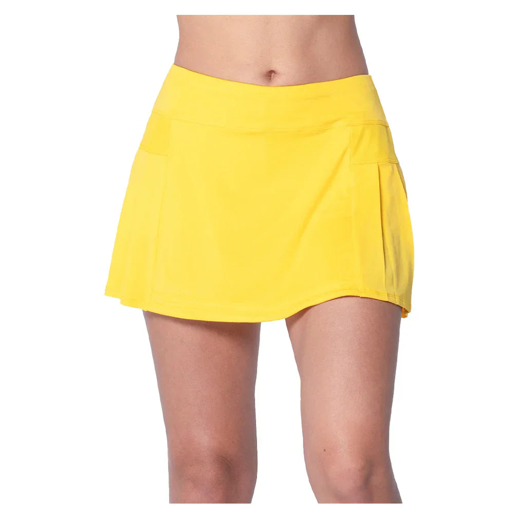Women`s Team Feelin` Young Pleat Tennis Skort LUCKY IN LOVE XS 700_TM_YELLOW