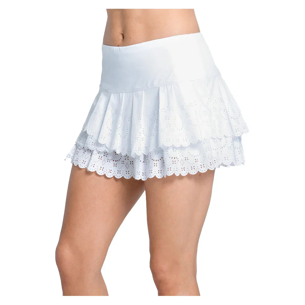 Women`s Laser Bloom 13 Inch Tennis Skort LUCKY IN LOVE