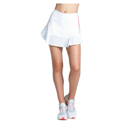 Women`s Petal 13.5 Inch Tennis Skort White LUCKY IN LOVE