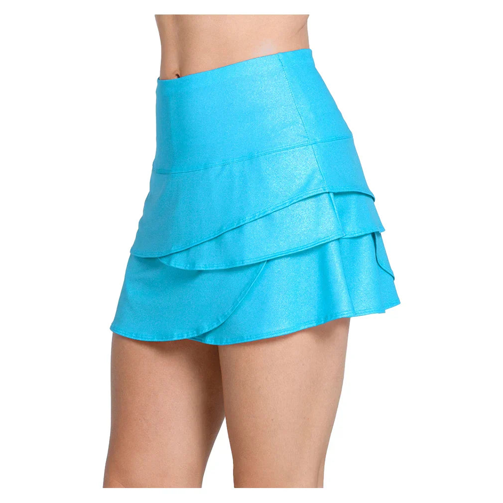 Women`s All That Shimmers Scallop 14 Inch Tennis Skort LUCKY IN LOVE