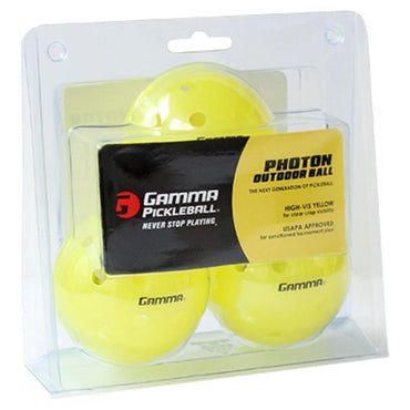 Photon Outdoor Pickleball Ball 3 Pack Pickleballs GAMMA