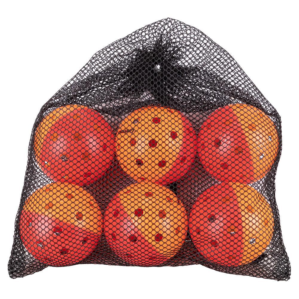 Outdoor Pickleball Training Balls Bag of 6 Red and Orange Pickleballs GAMMA