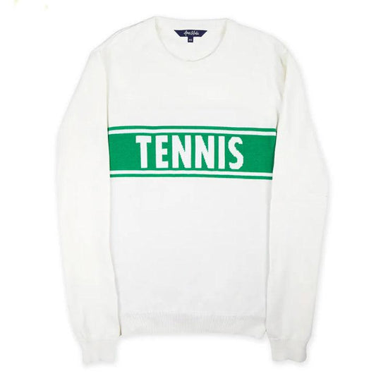 Women`s Club Sport Tennis Sweatshirt White and Green AME AND LULU XS WHITE/GREEN