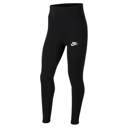 Girls' Sportswear Favorites High-Waisted Leggings Black and White Training NIKE