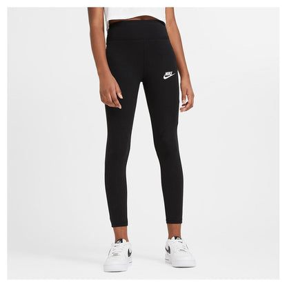 Girls' Sportswear Favorites High-Waisted Leggings Black and White Training NIKE Black XS