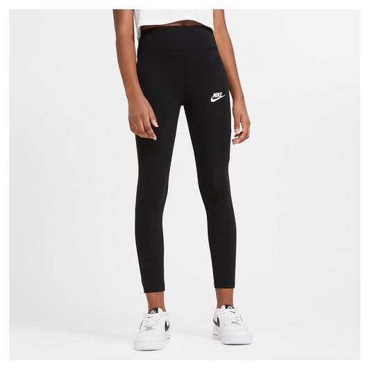 Girls' Sportswear Favorites High-Waisted Leggings Black and White Training NIKE Black XS