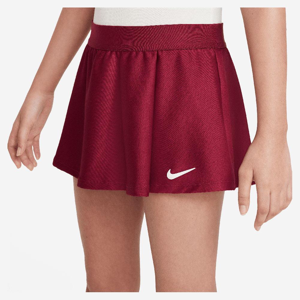 Girls' Dri-Fit Victory Flouncy Tennis Skort NIKE XS 677_TEAM_RED/WHITE