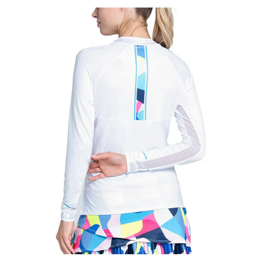 Women`s Paddle Groove Long Sleeve Pickleball Top Multicolor LUCKY IN LOVE