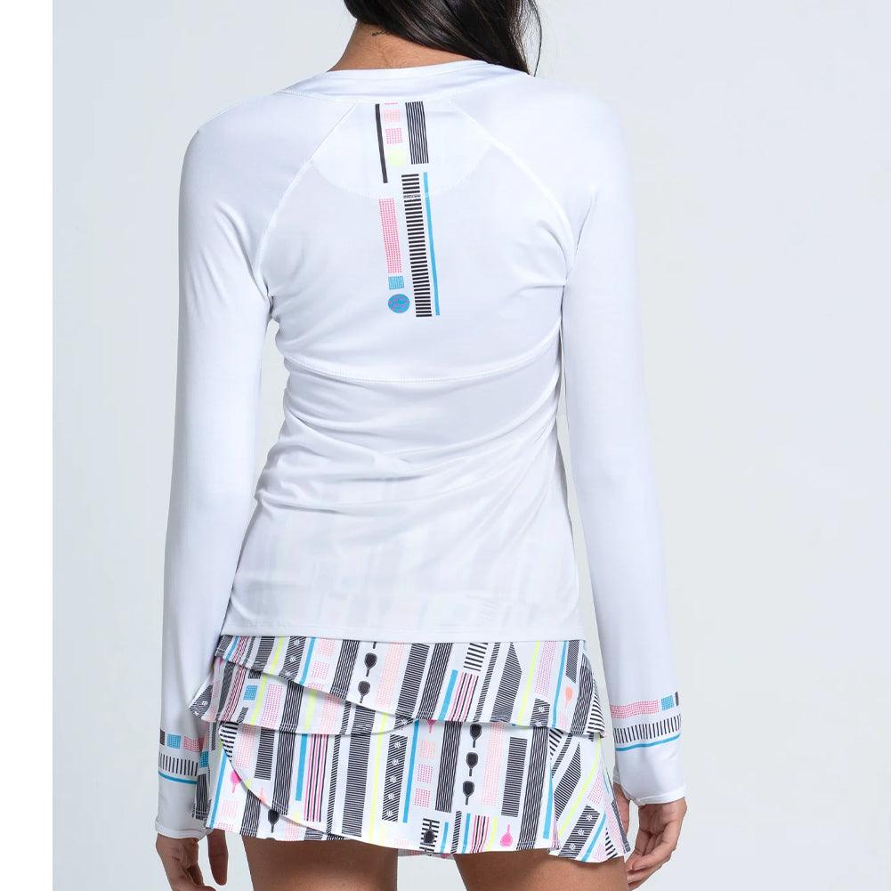 Women`s Long Sleeve Pickleball Top Multicolor LUCKY IN LOVE