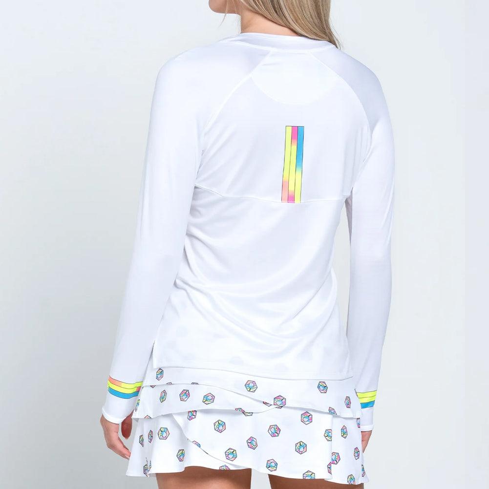 Women`s Long Sleeve Pickleball Top Multicolor LUCKY IN LOVE
