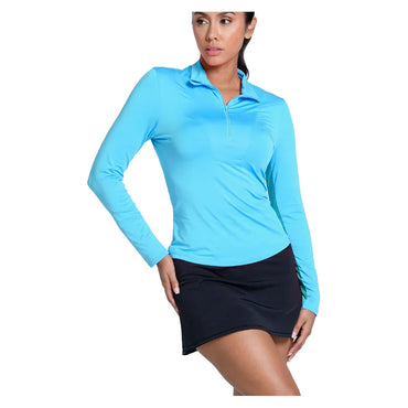 Women's LUV Free Play Zip Long Sleeve Tennis Top Parrot LUCKY IN LOVE