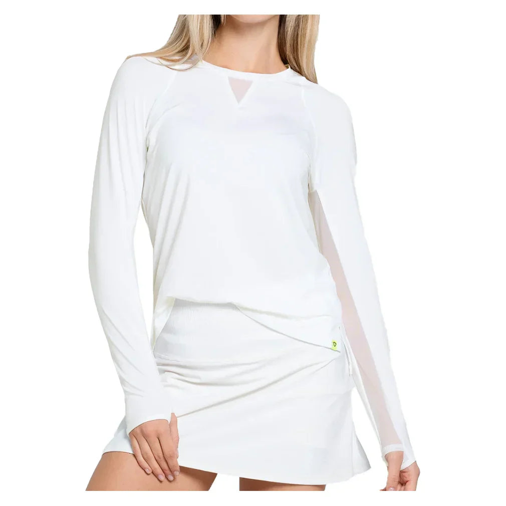 Women's Layer Up Tennis Tunic Bone LUCKY IN LOVE XL
