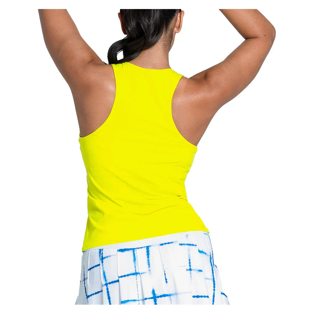 Women`s Club House Tennis Tank with Bra Yellow LUCKY IN LOVE