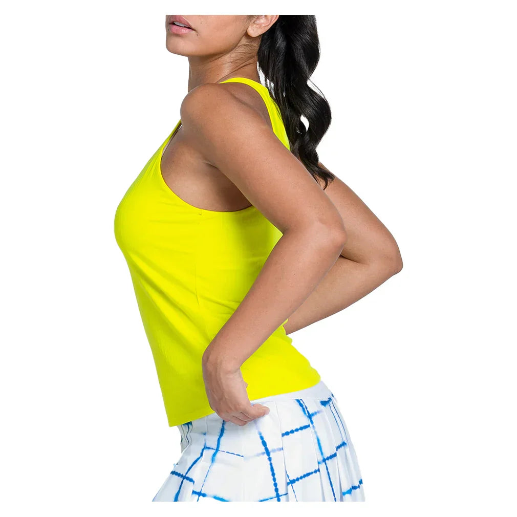 Women`s Club House Tennis Tank with Bra Yellow LUCKY IN LOVE