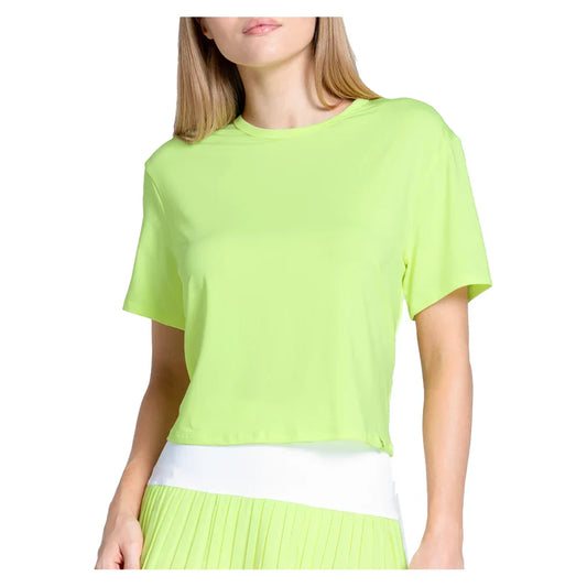 Women's LUV Power Box Tennis Top Lemon Frost LUCKY IN LOVE XS