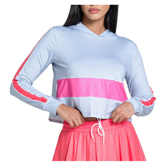 Women`s All That Shimmers Tennis Hoodie LUCKY IN LOVE XS 25B080_HT_GREY