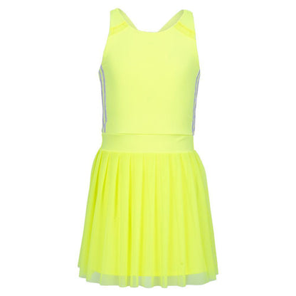 Girl's Game Time Tennis Dress Neon Yellow Girls Apparel LUCKY IN LOVE S