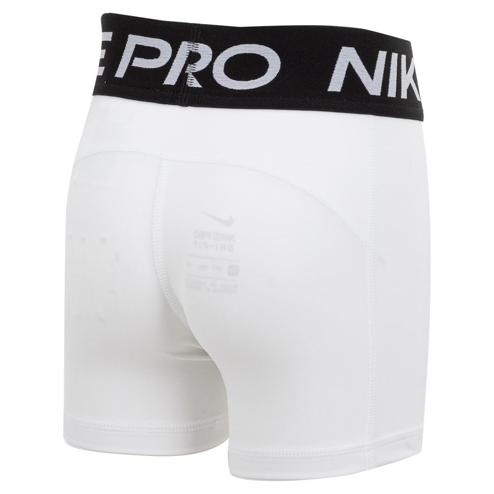 Girls' Pro Training Shorts White and Pure Platinum Training NIKE