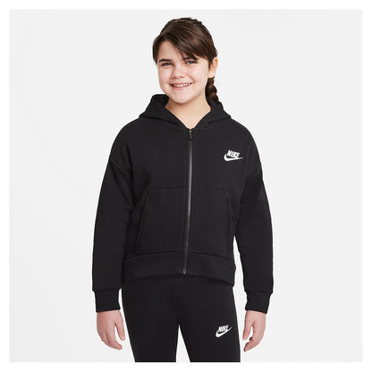 Girls' Sportswear Club Fleece Full-Zip Hoodie Training NIKE