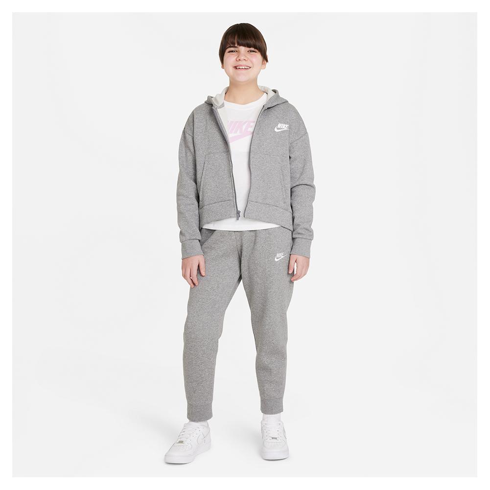 Girls' Sportswear Club Fleece Full-Zip Hoodie Training NIKE