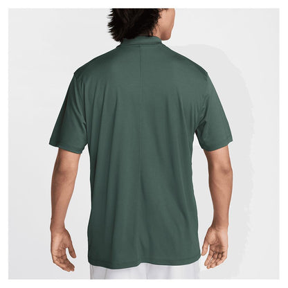 Mens Court Dri-FIT Pique Tennis Polo Vintage Green and White Mens Apparel NIKE