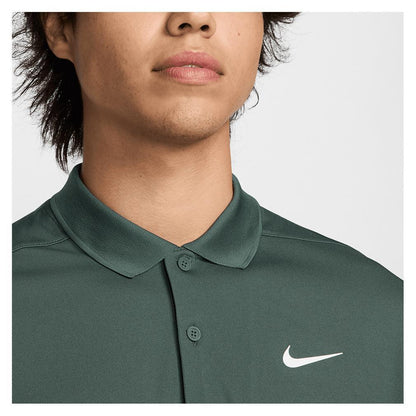 Mens Court Dri-FIT Pique Tennis Polo Vintage Green and White Mens Apparel NIKE