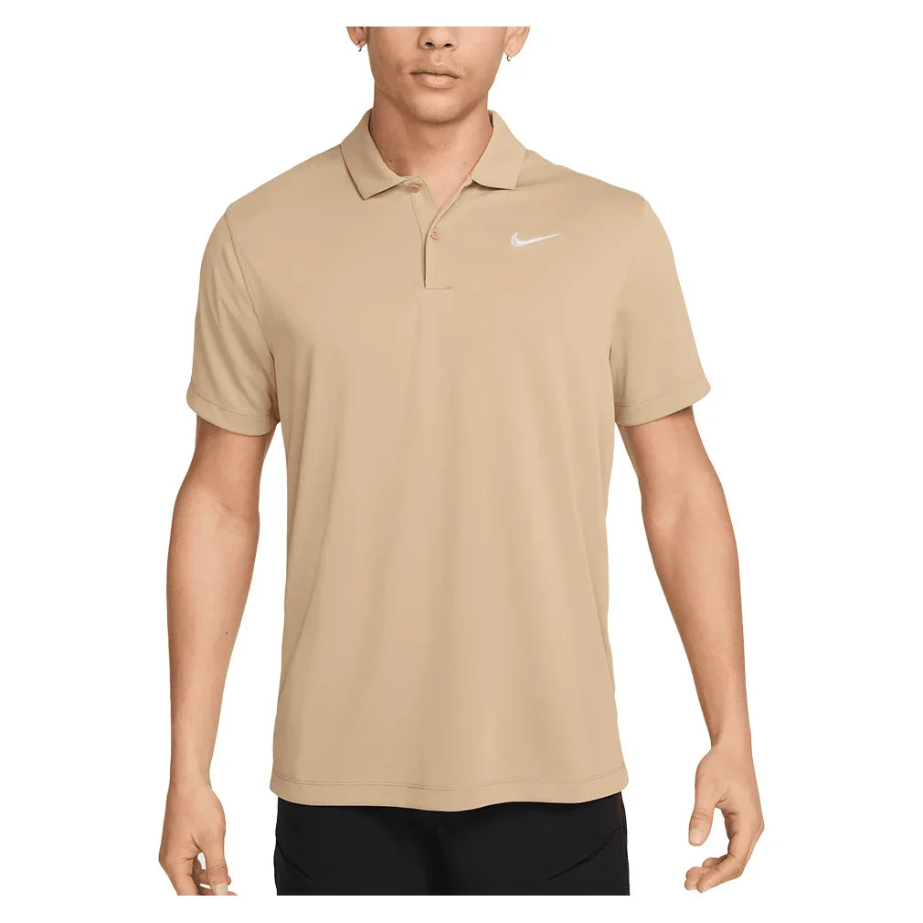 Men`s Court Dri-FIT Victory Solid Tennis Polo NIKE XS 297_PARACHUTE_BEIGE