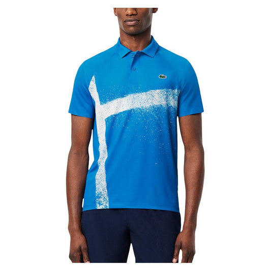 Men`s Novak Djokovic Light Stretch On Court Tennis Polo LACOSTE SMALL Blue