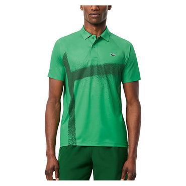 Men`s Novak Djokovic Light Stretch On Court Tennis Polo LACOSTE MEDIUM Green