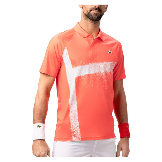 Men`s Novak Djokovic Light Stretch On Court Tennis Polo LACOSTE S 6PZ_MANGUIER