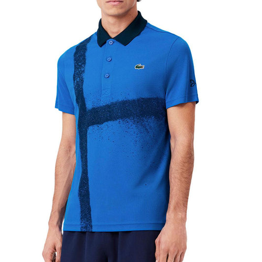 Men`s Novak Djokovic Ultra Dry Fan Tennis Polo LACOSTE SMALL Blue